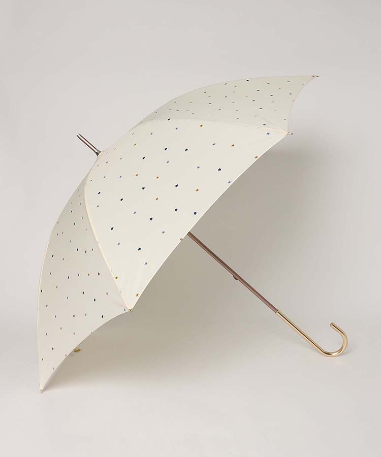リトルスター雨長傘 オフホワイト All Bleu Bleuet ブルーブルーエ