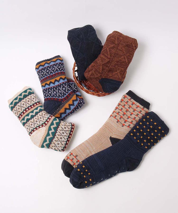 Octave裏ボアロングルームソックスm S メンズ ノルディックボーダーアイボリー All Bleu Bleuet ブルーブルーエ Octave裏ボアロングルームソックスm S メンズ ノルディックボーダーアイボリー All Bleu Bleuet ブルーブルーエ