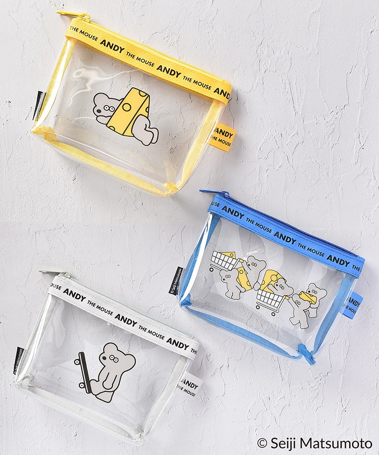 ANDYクリア舟形ポーチ(グレイ): ALL｜Bleu Bleuet（ブルーブルーエ）
