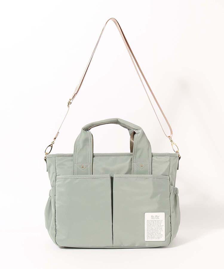 専用☆サイドポケット付きバッグ☆ジョリーフルール テンポケット2WAYトート ブラック モカ ミントグリーン グレイ