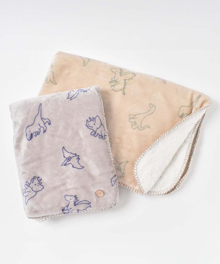 恐竜ブランケット オリジナル 恐竜 ブランケット グレイ ベージュ
