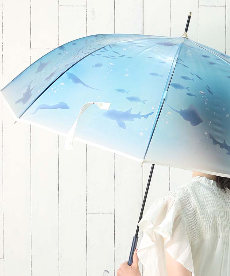 えのすい×Wpc雨長傘 傘 雨傘 長傘 江ノ島水族館 えのすい WPC ビニール