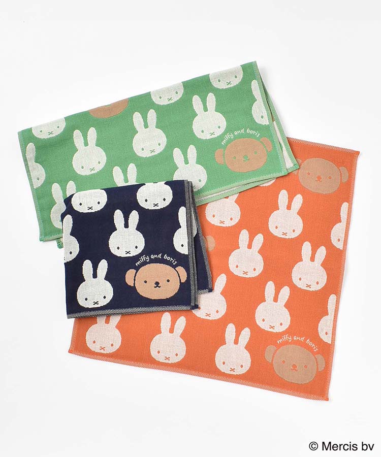 miffy&boris三重ガーゼ miffy boris ブルーナ ミッフィー うさぎ