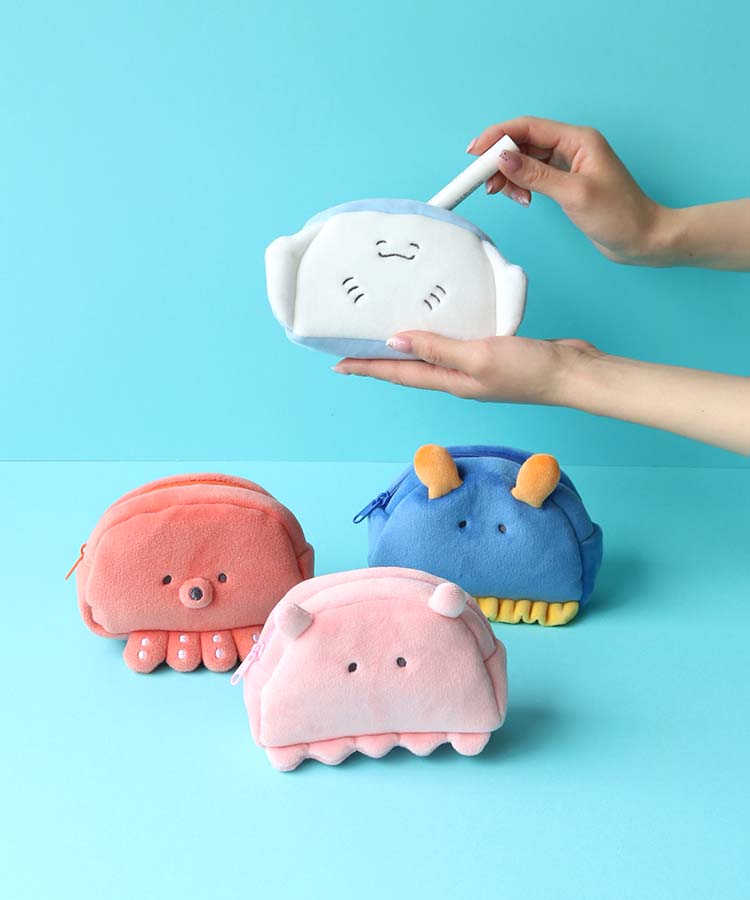 青い象の顔ポーチ 青い象の顔ポーチ 青い象の顔ポーチ ゾウ - ポーチ・巾着袋の人気通販