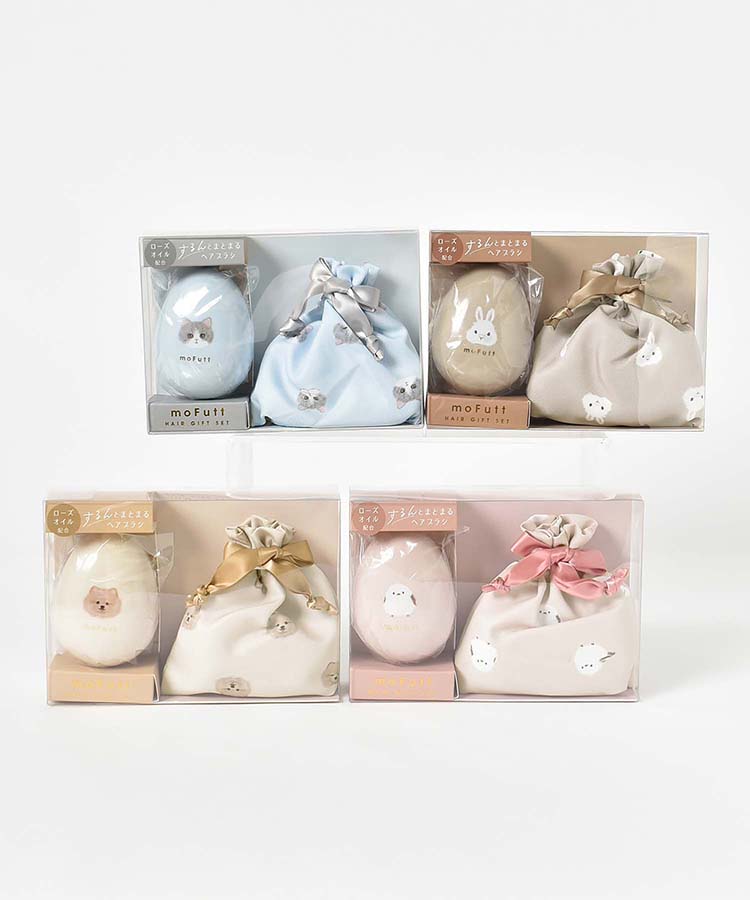 モフットヘアブラシ&巾着 ヘルス＆ビューティー ケア用品