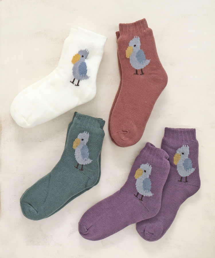 ハシビロコウワンポイント裏ボアソックス 猫 ミケネコ 犬 シュナウザー