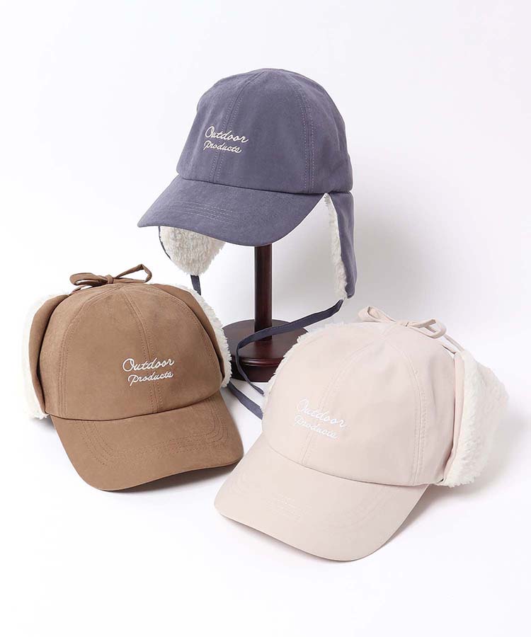 OUTDOORPRODUCTSアビエイターキャップ OUTDOOR アイボリー キャメル