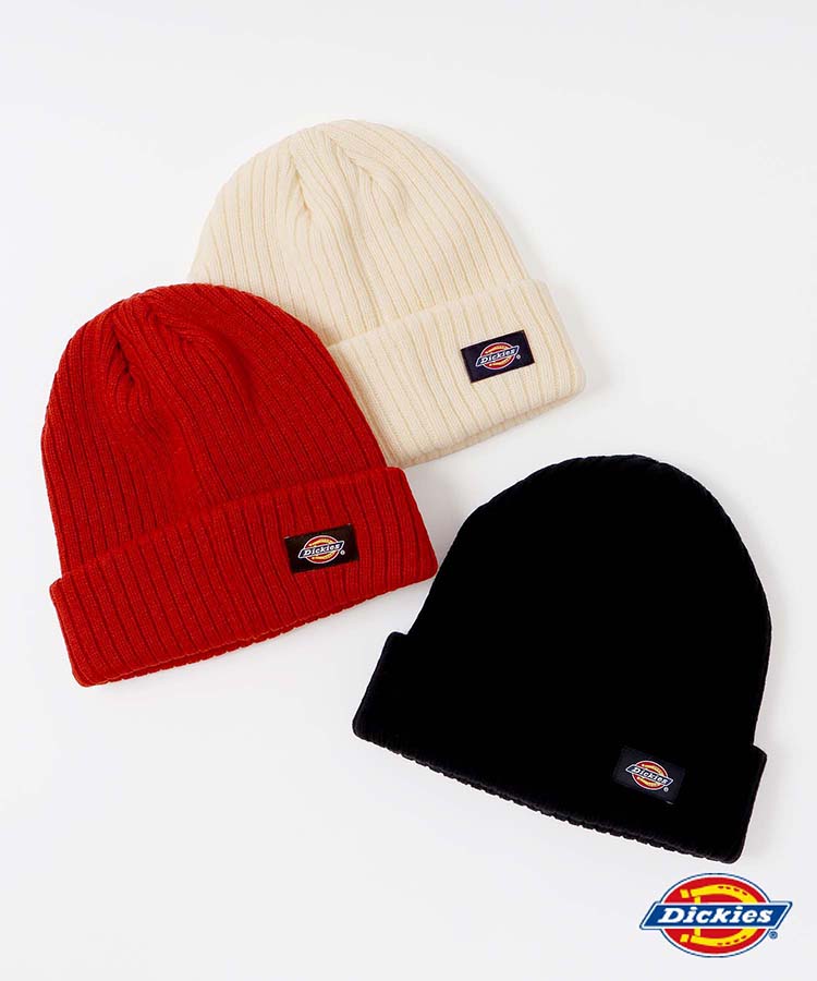 Dickeysワッペン刺繍リブニット帽 Dickeys 帽子 ワッチ ニットキャップ