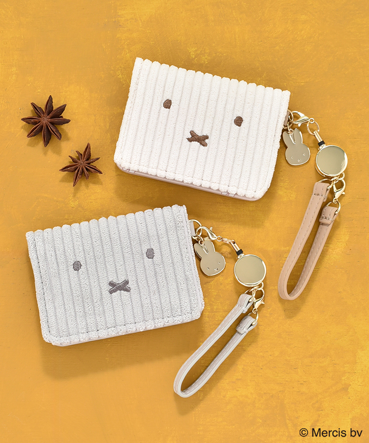 miffyおかおコーデュロイ2つ折りパスケース パスケース 定期入れ miffy