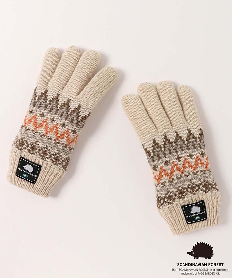 【リクエスト値下未使用】PAPAS➕ウール混紡 チェック柄手袋 スカンジナビアンフォレスト5指グローブ SCANDINAVIAN FOREST