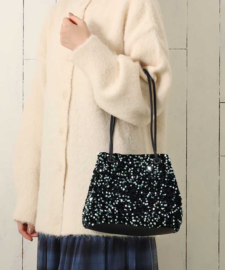 スパンコール巾着バッグ 巾着バッグ スパンコール バッグ BAG