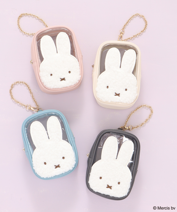 BRUNA BOA APPLIQUEクリアスクエアポーチ miffy ブルーナ ミッフィー