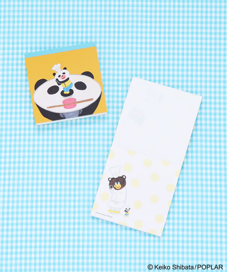 パンダのおさじとフライパンダスクエアメモ パンダのおさじと