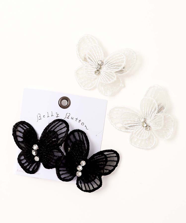 透かしバタフライクリップ ヘアクリップ クリップ バンス ヘアクリップ