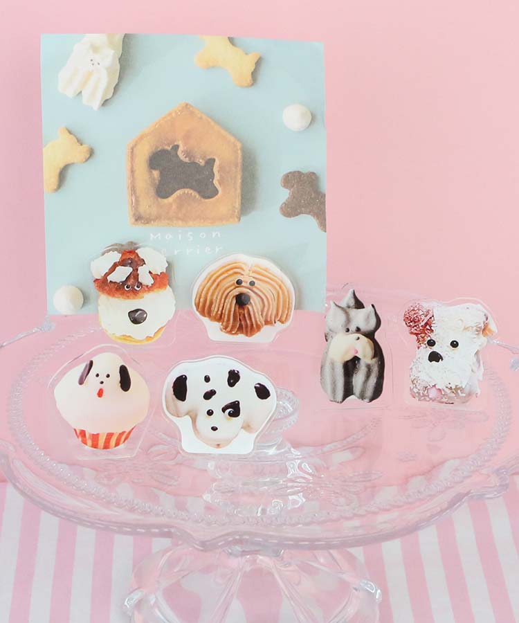 メゾンテリアアクリルクリップ2種セット ブルー グリーン オレンジ  