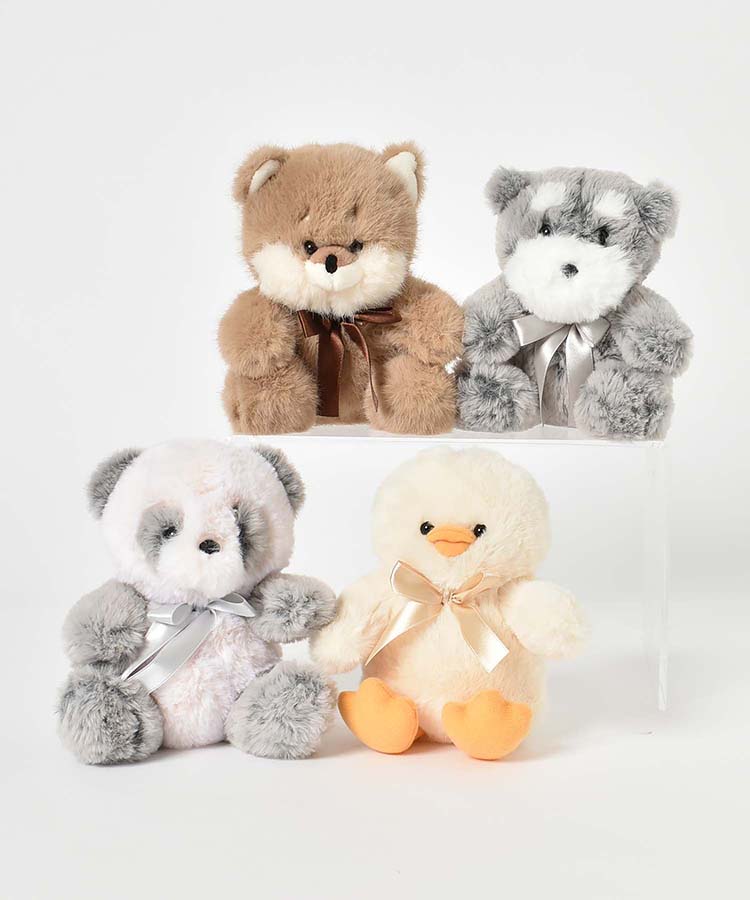 アニマルおすわりマスコット ぬいぐるみ キャラクター シュナウザー し