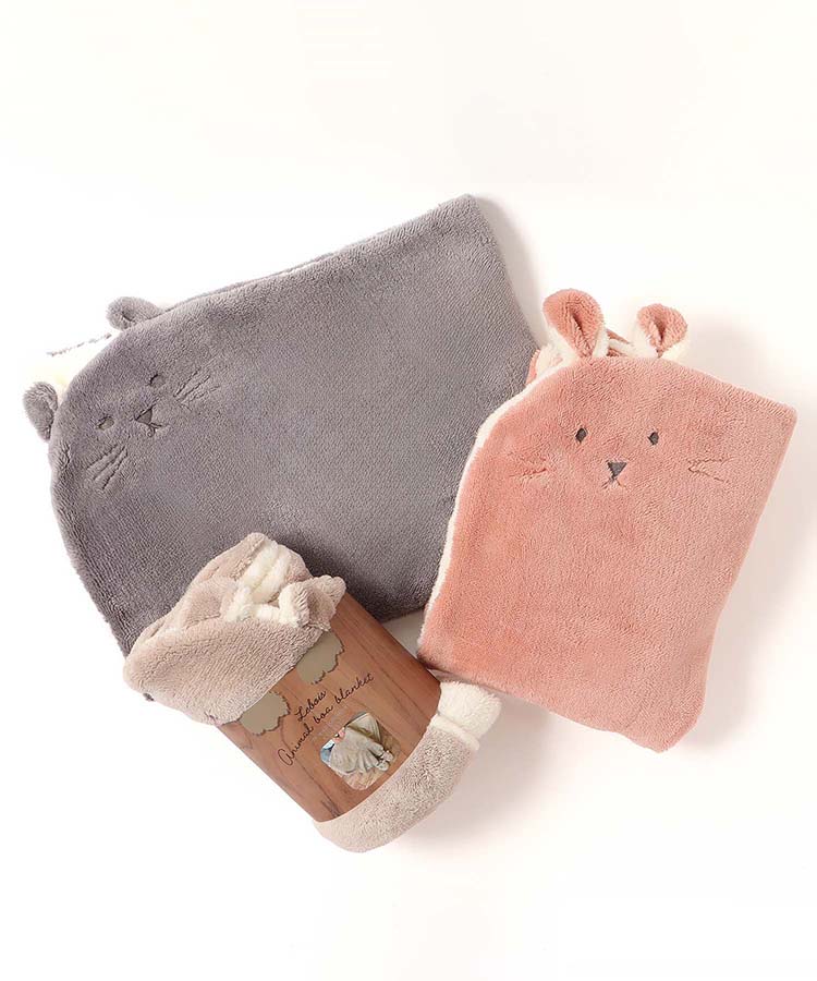 ルボアアニマルダイカットひざかけ 猫 ネコ ねこ キャット cat 熊 クマ