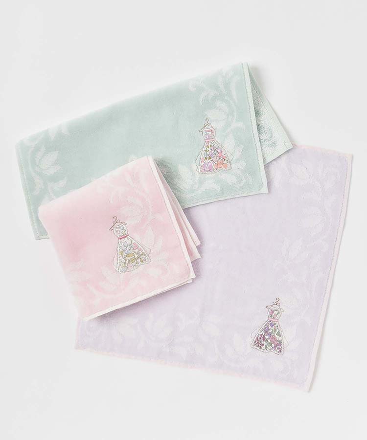 LIBERTYドレスアップリケタオルハンカチ LIBERTY ミニタオル ハンカチ 