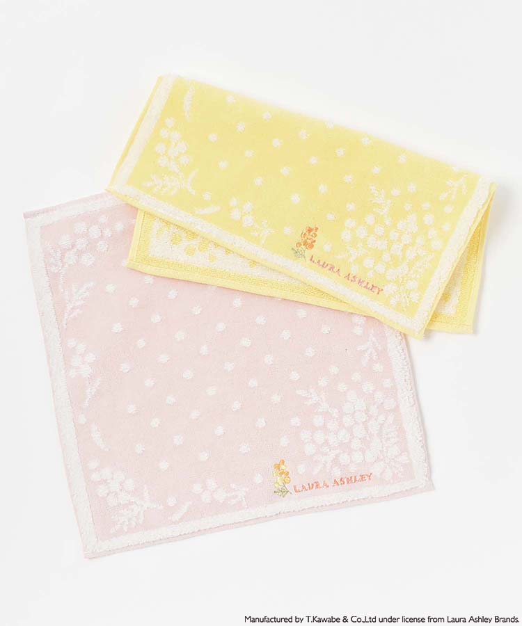 LAURA ASHLEYドットミモザタオルハンカチ JILLSTUART ジルスチュアート