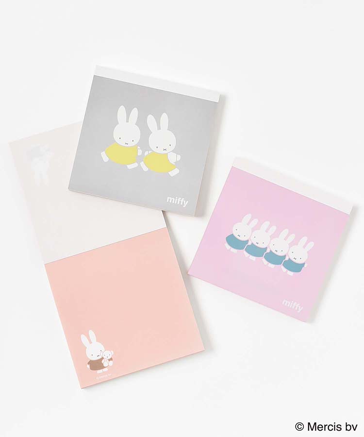 バイカラーミッフィースクエアメモ メモ メモ用紙 メモ帳 文房具