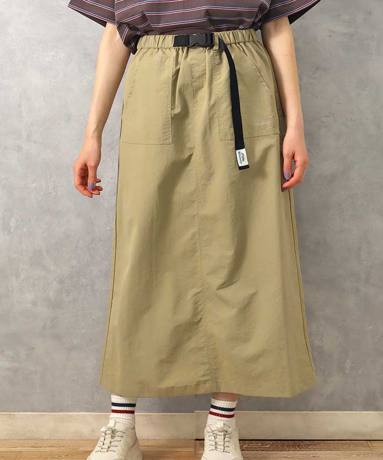 Bouncy.ベルト付スカート ブルーエ ブルゾン ボトムス スカート ブルー