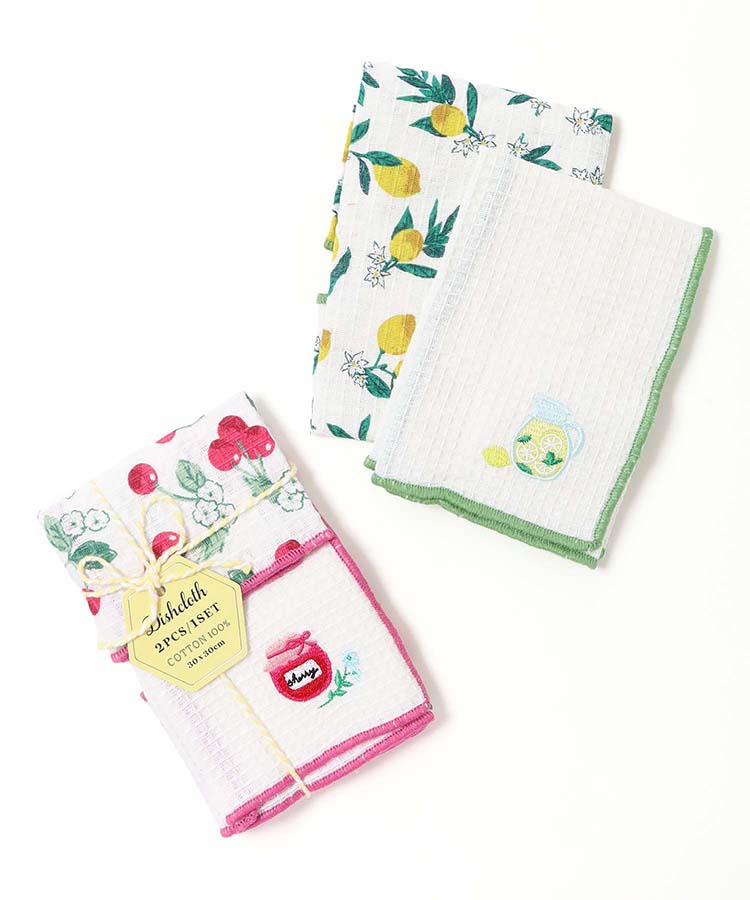 フルーツ刺繍ディッシュクロス ディッシュクロス キッチン用品