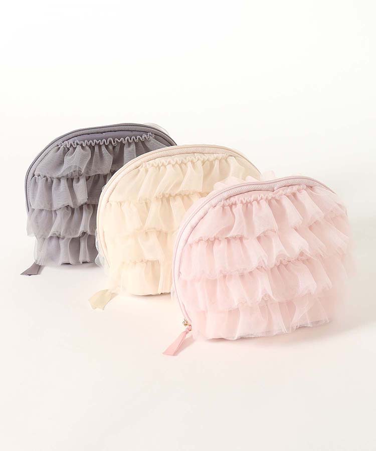 プリチュールシェルポーチ ポーチ 小物入れ 携帯小物 ダスティーピンク