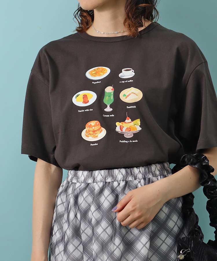 喫茶メニューTシャツ Tシャツ 半袖カットソー カットソー 喫茶