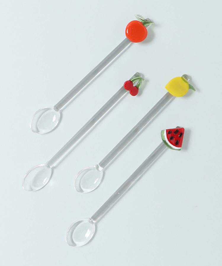フルーツモチーフガラススプーン 箸 カトラリー お箸 スプーン ガラス