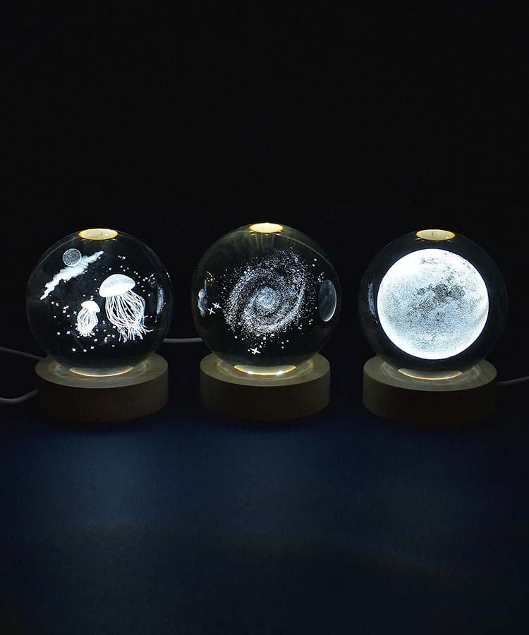 3Dクリエイティブグラスボール インテリア雑貨 リビング雑貨 ムーン