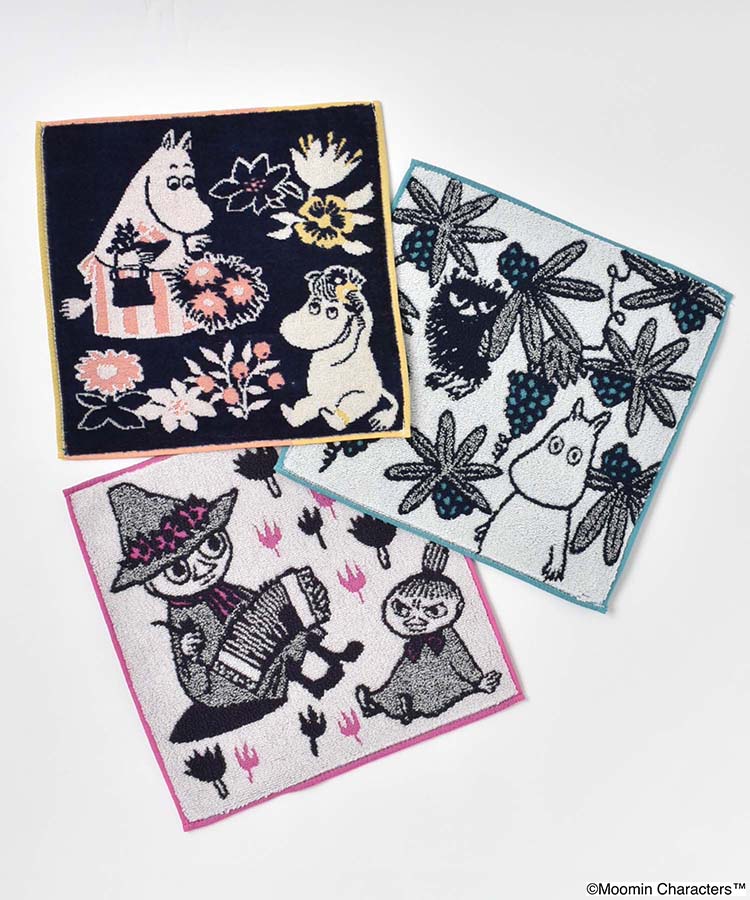 MOOMIN植物と仲間たちタオルハンカチ MOOMIN ムーミン 携帯小物 ミニ