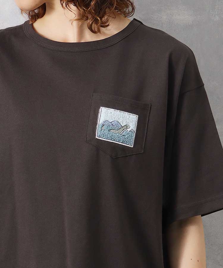 ネッシーポケット付きTシャツ Tシャツ 半袖カットソー