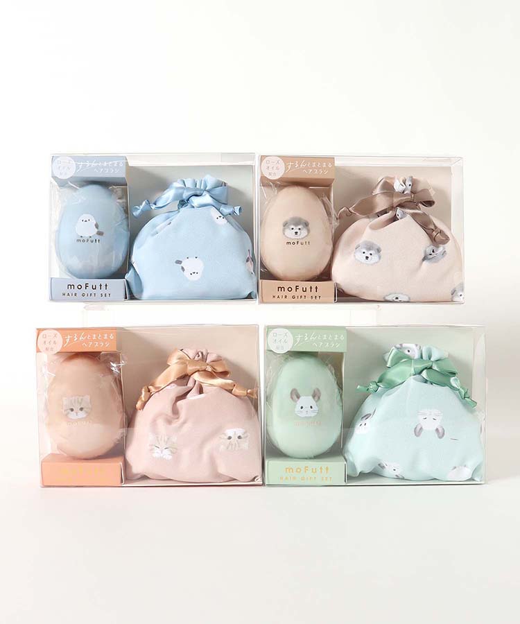 モフットヘアブラシ&巾着 モフット フェイス ヘア ヘアブラシ ケア用品