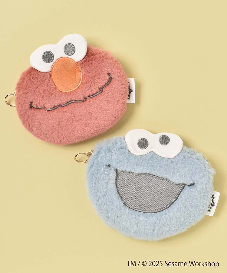 SESAME STREET FACE FURダイカットポーチ | Bleu Bleuet（ブルー