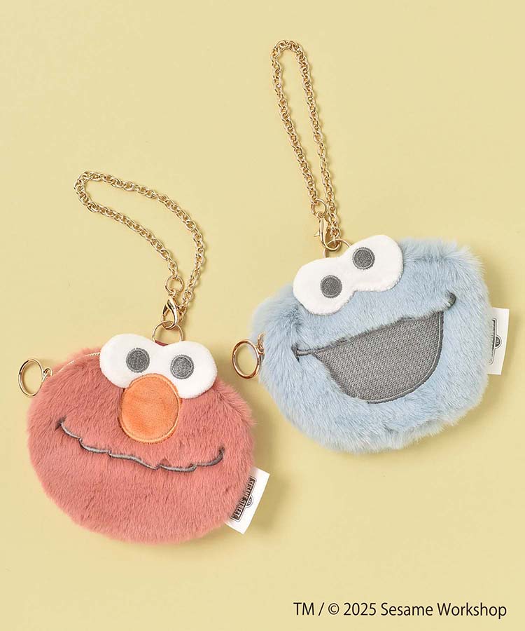 SESAME STREET FACE FURミニダイカットポーチ | Bleu Bleuet（ブルー