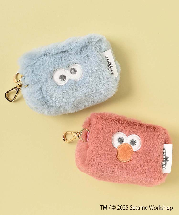 SESAME STREET FACE FURマイクロポーチ | Bleu Bleuet（ブルーブルーエ