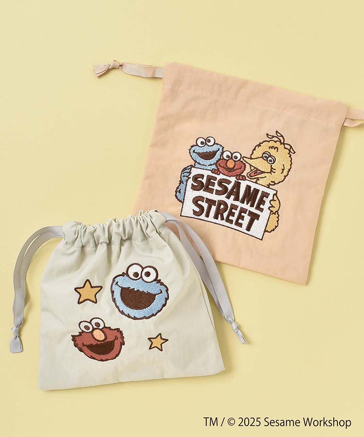 SESAME STREET EMBROIDERY巾着 | Bleu Bleuet（ブルーブルーエ）公式通販