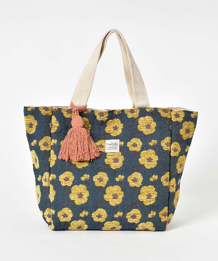 めぐ　3roomsトートバッグ インド刺繍ダイヤブーケ柄と合皮 craftIndiaトートM | Bleu Bleuet（ブルーブルーエ）公式通販