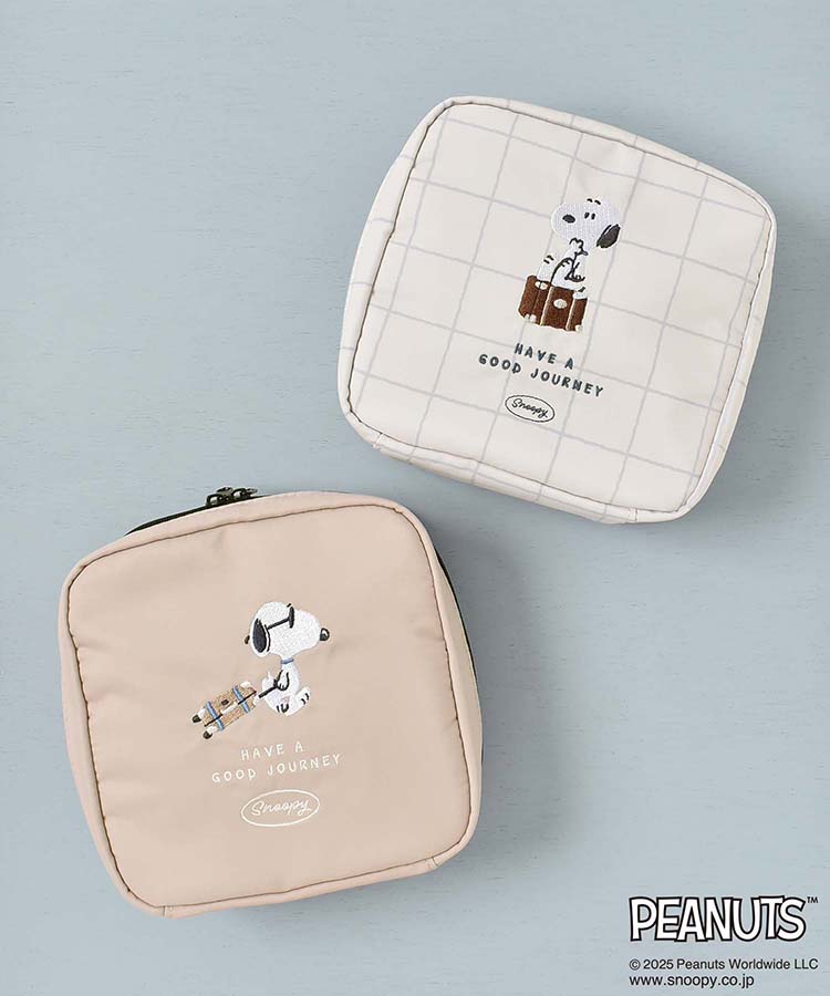 スヌーピーjourneyスクエアコスメポーチ SNOOPY スヌーピー ジョー