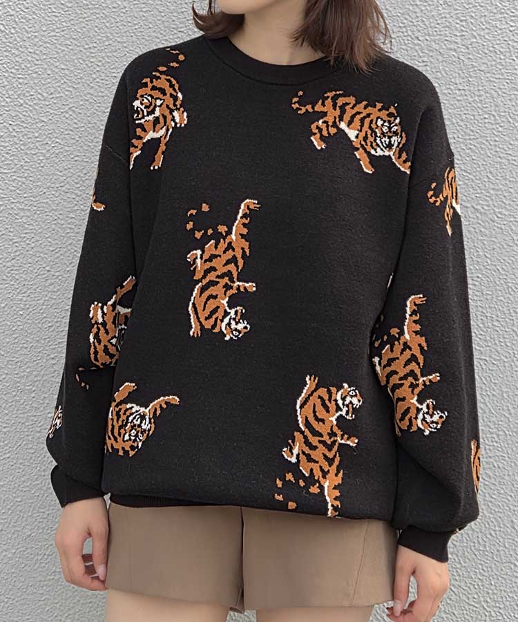 WEB限定】アニマル総柄ニット | Bleu Bleuet（ブルーブルーエ）公式通販