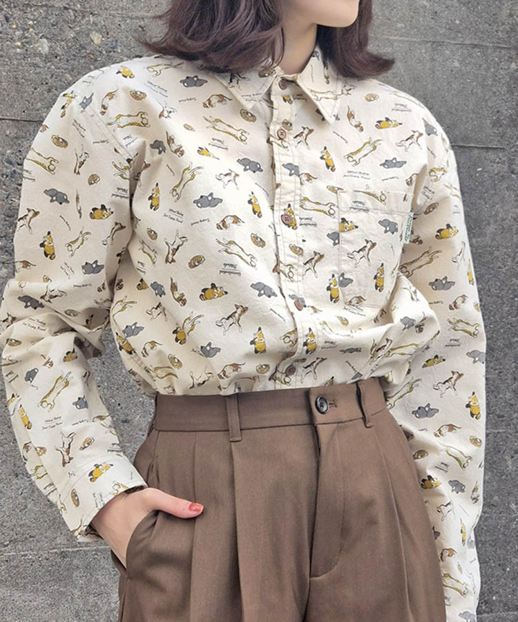 総柄プリントシャツ | Bleu Bleuet（ブルーブルーエ）公式通販