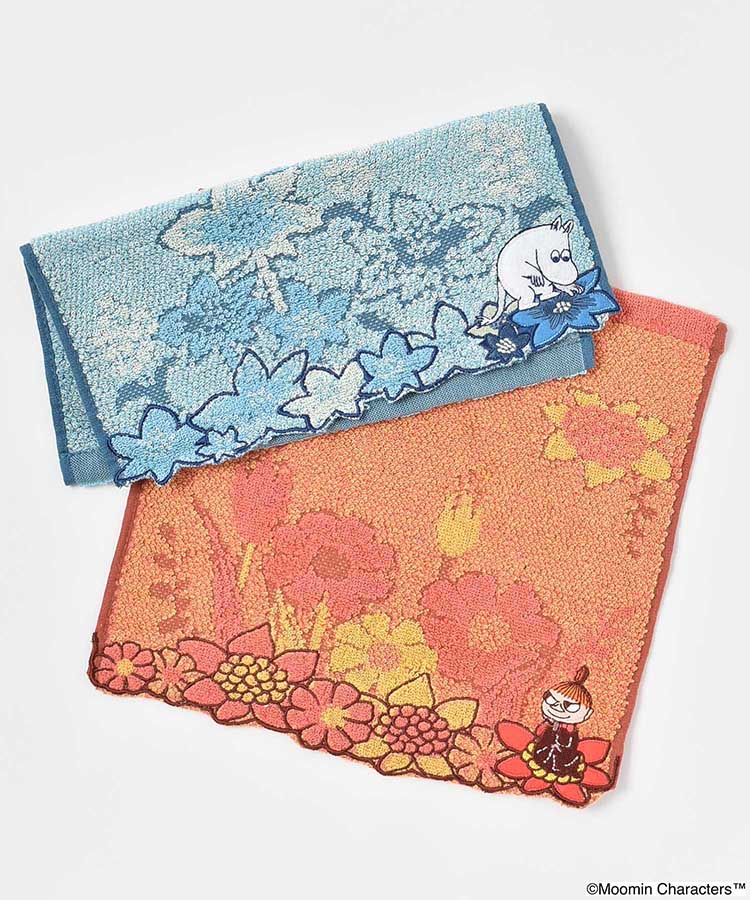 ムーミンクラシカルアップリケ刺繍ミニタオル ムーミン リトルミイ