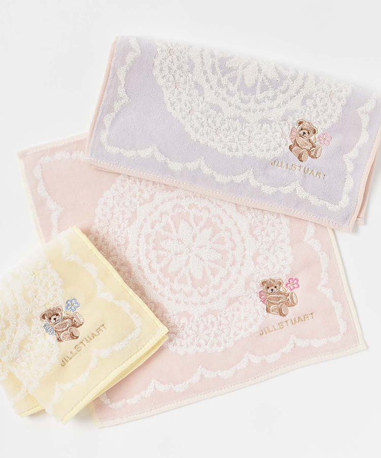 JILL STUARTフラワーテディミニタオルハンカチ | Bleu Bleuet（ブルー