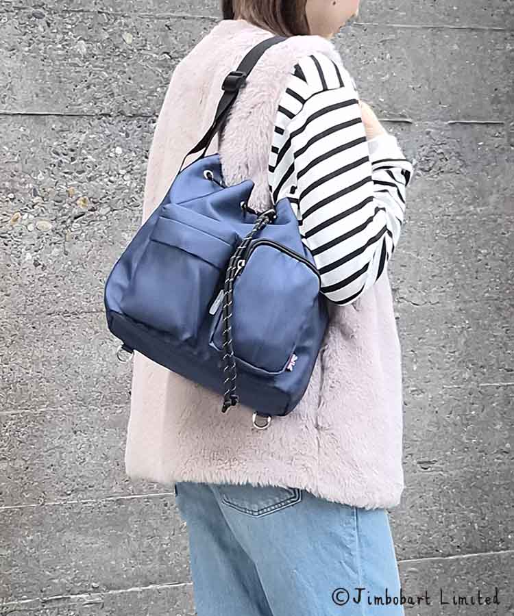 セール　BLUE LABEL 巾着型 2WAYセミショルダーバッグ glabella（グラベラ） 巾着バッグ ショルダーバッグ メンズ レディース