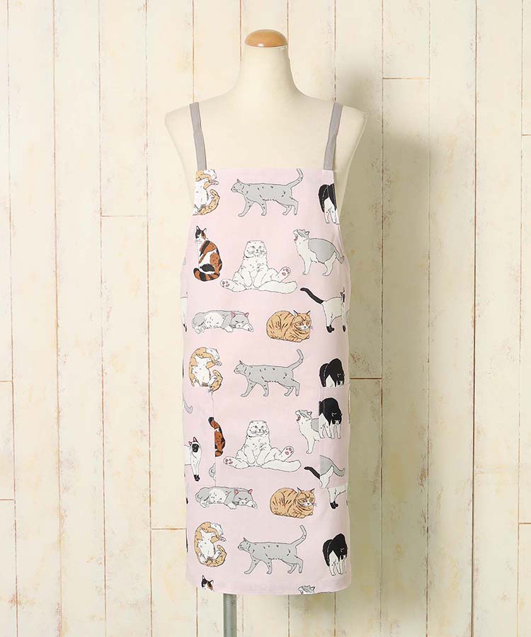 キャットフィーリングショートエプロン エプロン キッチン用品