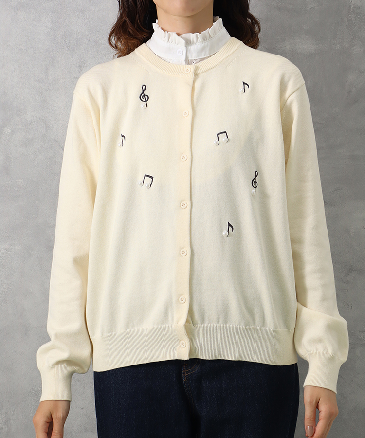 音符♪ 音符パールカーディガン | Bleu Bleuet（ブルーブルーエ）公式通販