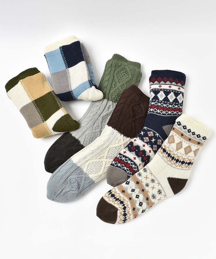 ジャムガーデン裏ボアルームソックスL | Bleu Bleuet（ブルーブルーエ