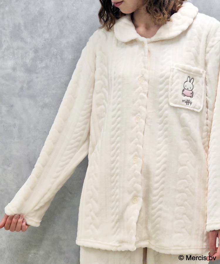 ミッフィーロープ柄前開きパジャマ上下セット | Bleu Bleuet（ブルー