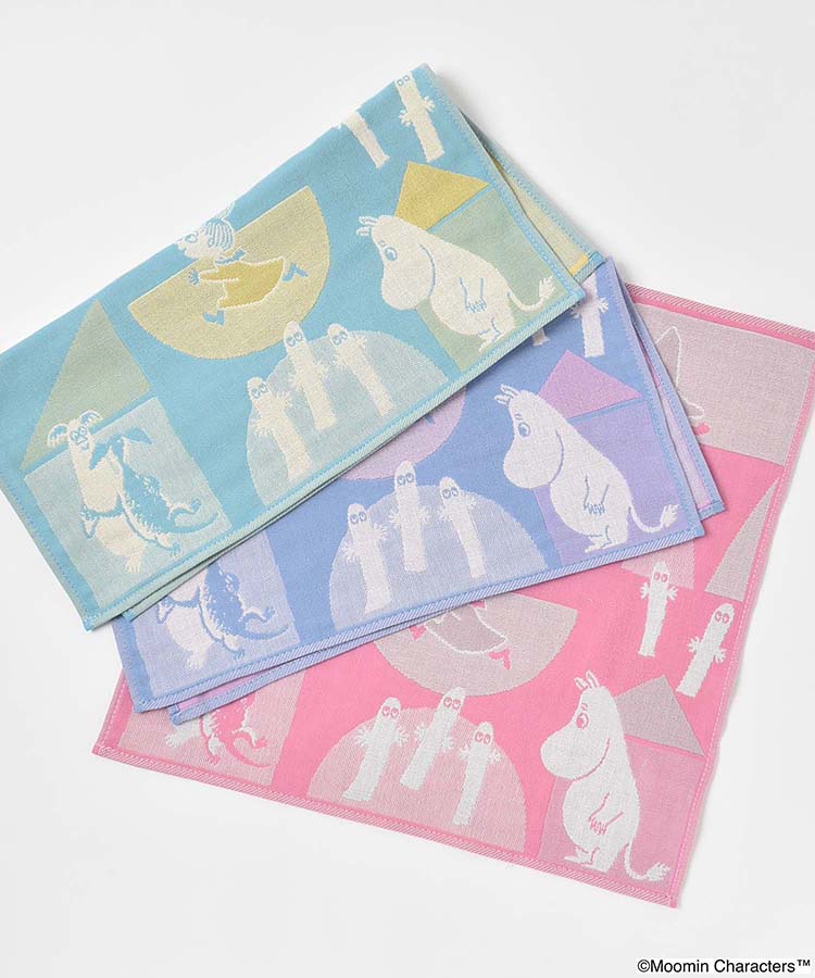 MOOMIN積み木と仲間三重ガーゼタオル MOOMIN ムーミン 携帯小物 ミニ