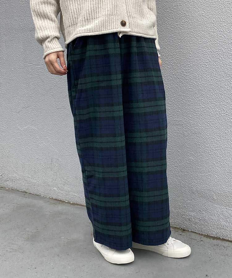 ネルチェック柄イージーパンツ | Bleu Bleuet（ブルーブルーエ）公式通販